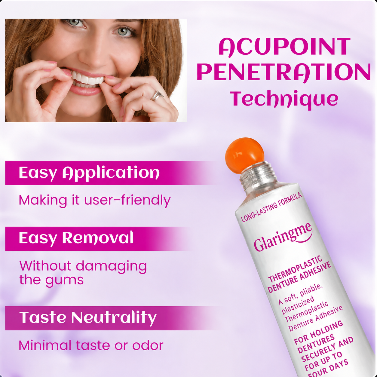 🔥100K+SOLD🔥Glaringme Thermoplastic Denture Adhesive🦷💙