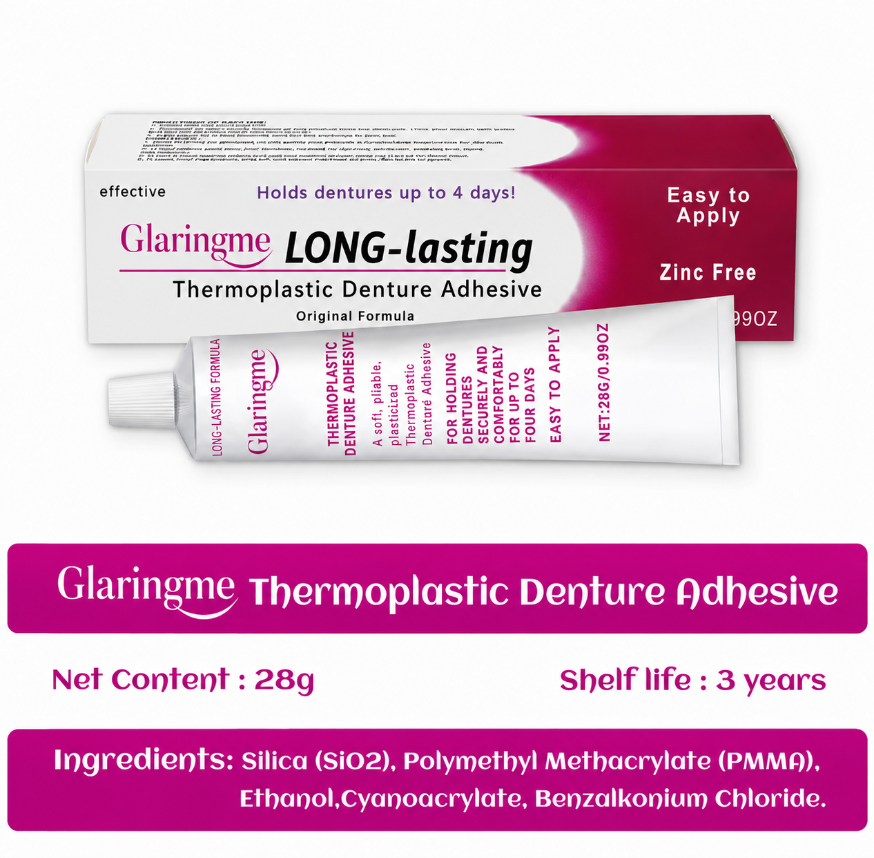 🔥100K+SOLD🔥Glaringme Thermoplastic Denture Adhesive🦷💙